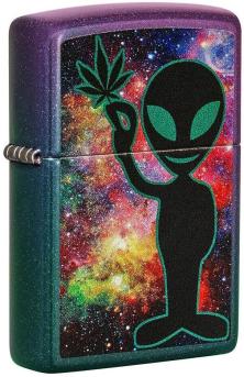 Öngyújtó Zippo Alien Cannabis Leaf Iridescent Design 49441