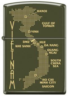 Öngyújtó Zippo Vietnam Dot Map 0585