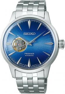 Karóra Seiko SSA439J1 Presage Automatic Open Heart Cocktail Time Blue Acapulco