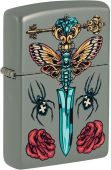 Öngyújtó Zippo Gothic Dagger Spider Butterfly 49860