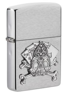 Öngyújtó Zippo Card Skull Emblem 49293