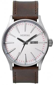 Karóra Nixon Sentry Leather Silver Brown A105 1113