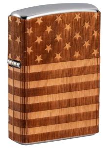 Öngyújtó Zippo Woodchuck Wrap American Flag 49332