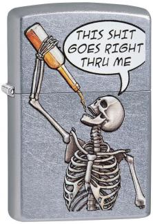 Öngyújtó Zippo Drinking Skeleton 29613