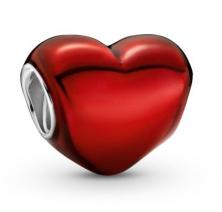 Gyöngy Pandora Metallic Red Heart 799291C02