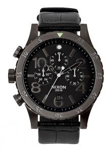 Karóra NIxon 48-20 Chrono Leather Black Gator A363 1886