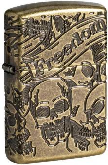Öngyújtó Zippo Freedom Skull Design 49035