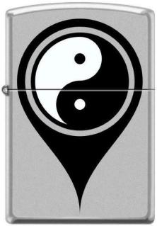 Öngyújtó Zippo Ying Yang Map Pin 0636