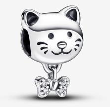 Gyöngy Pandora Pet Cat & Bow 792255C01