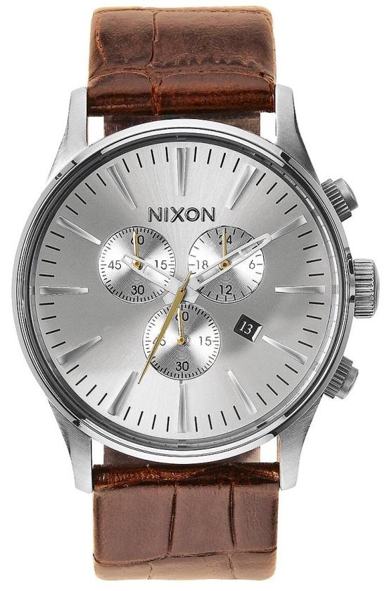 Karóra Nixon Sentry Chrono Leather Saddle Gator A405 1888