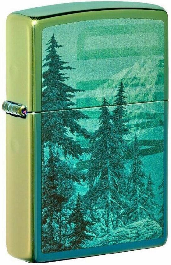 Öngyújtó Zippo Mountain Design High Polish Teal 49461