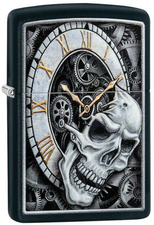 Öngyújtó Zippo Skull Clock 29854