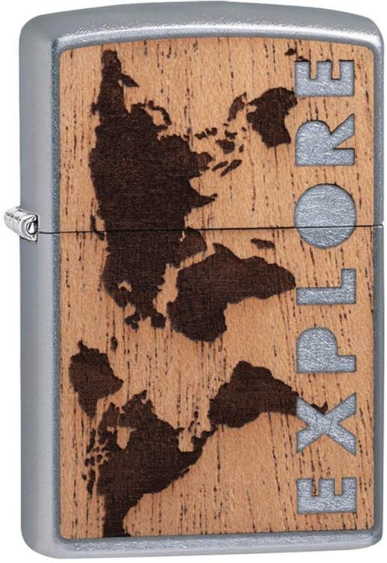 Öngyújtó Zippo Woodchuck Explore Earth Map 49171