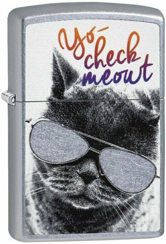 Öngyújtó Zippo Cat With Glasses 29619