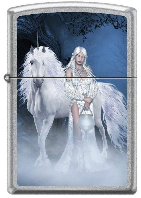 Öngyújtó Zippo White Unicorn With Fairy 6108