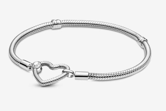 Acél karkötő Pandora Moments Heart Closure 599539C00-18