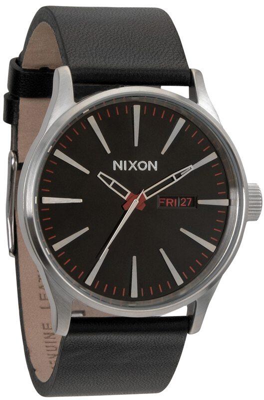 Karóra Nixon Sentry Leather Black A105 000