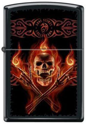 Öngyújtó Zippo Anne Stokes Flaming Skull 8438