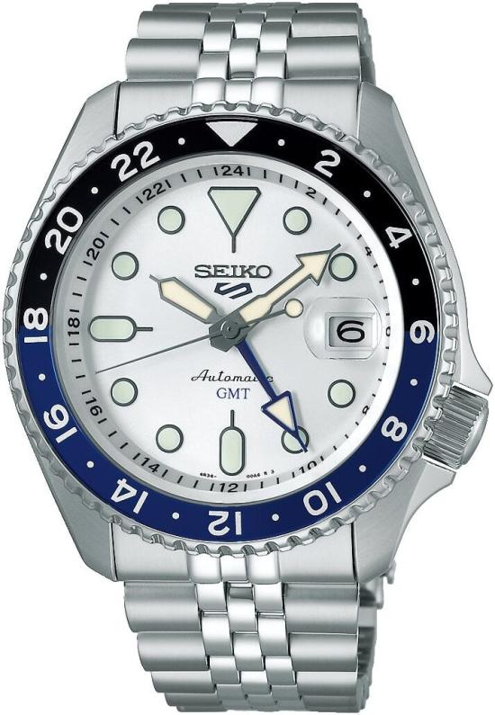 Karóra Seiko SSK033K1 5 Sports Automatic GMT Series White Batman