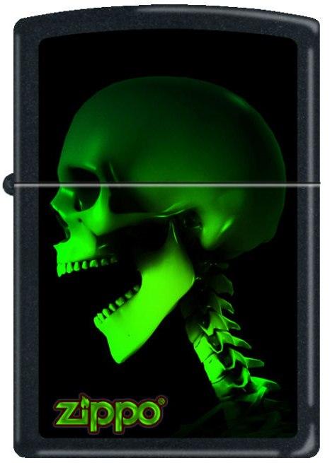 Öngyújtó Zippo Skull-Skeleton in Green 1583