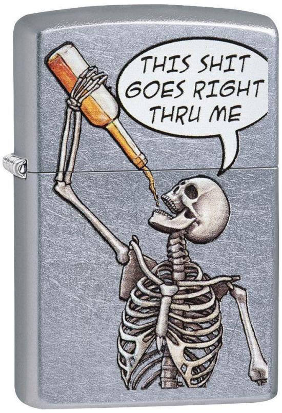 Öngyújtó Zippo Drinking Skeleton 29613