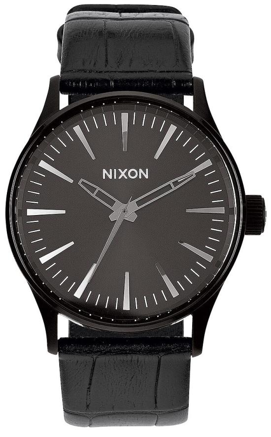 Karóra Nixon Sentry 38 Leather Black Gator A377 1886