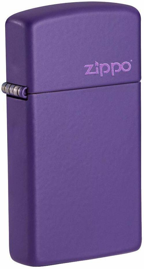 Öngyújtó Zippo Slim Purple Matte Logo 1637ZL