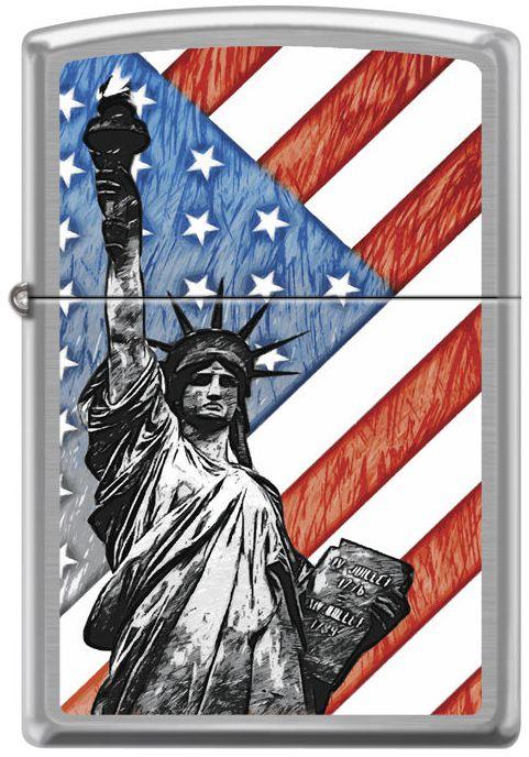 Öngyújtó Zippo Statue of Liberty Flag 7619