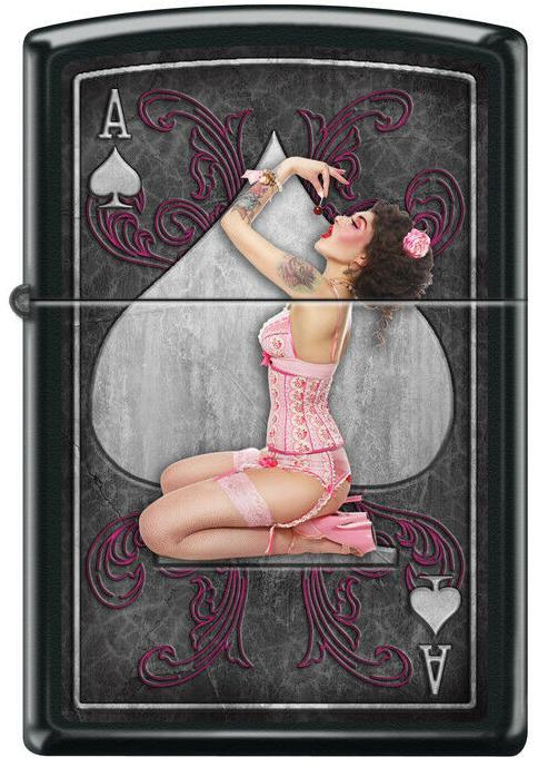 Öngyújtó Zippo Ace of Pink Pinup Girl 7949