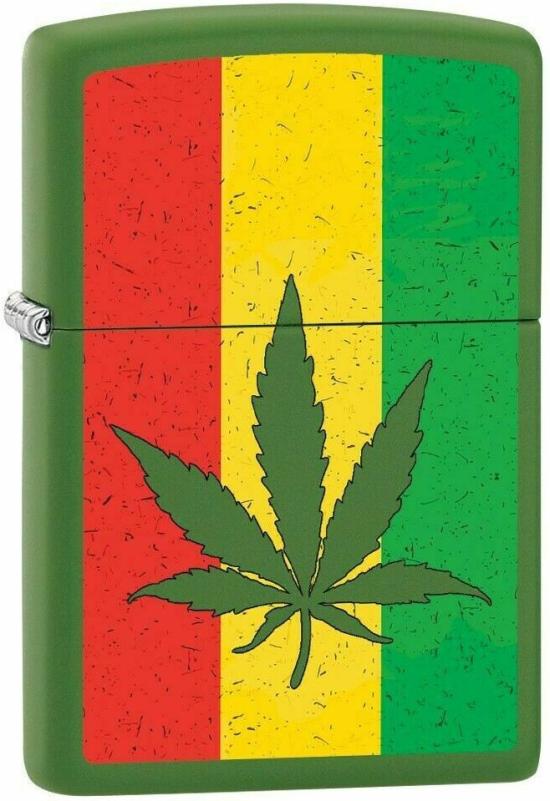 Öngyújtó Zippo Cannabis Leaf Rastafarian 8971