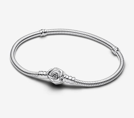Acél karkötő Pandora Moments Rose 593211C00-18