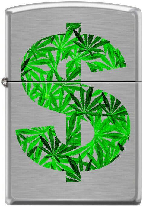 Öngyújtó Zippo Cannabis Leaf Dollar 7811