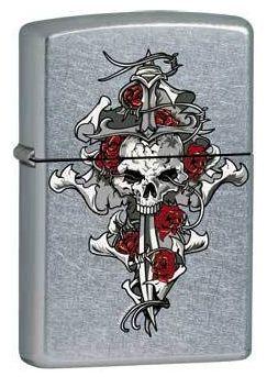 Öngyújtó Zippo Skull - Rose - Dagger 0412