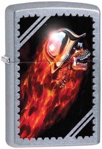 Öngyújtó Zippo Chrome skull 29067