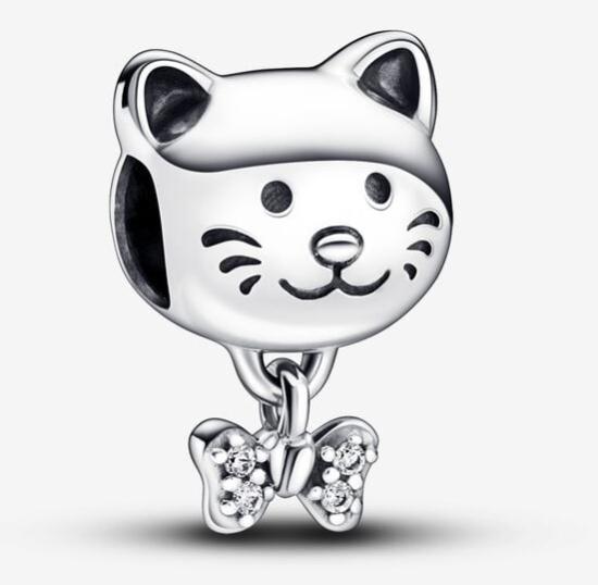 Gyöngy Pandora Pet Cat & Bow 792255C01